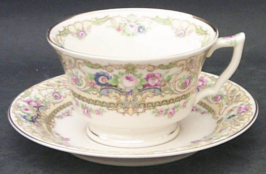 Rose Marie Footed Cup & Saucer Set by Syracuse-1