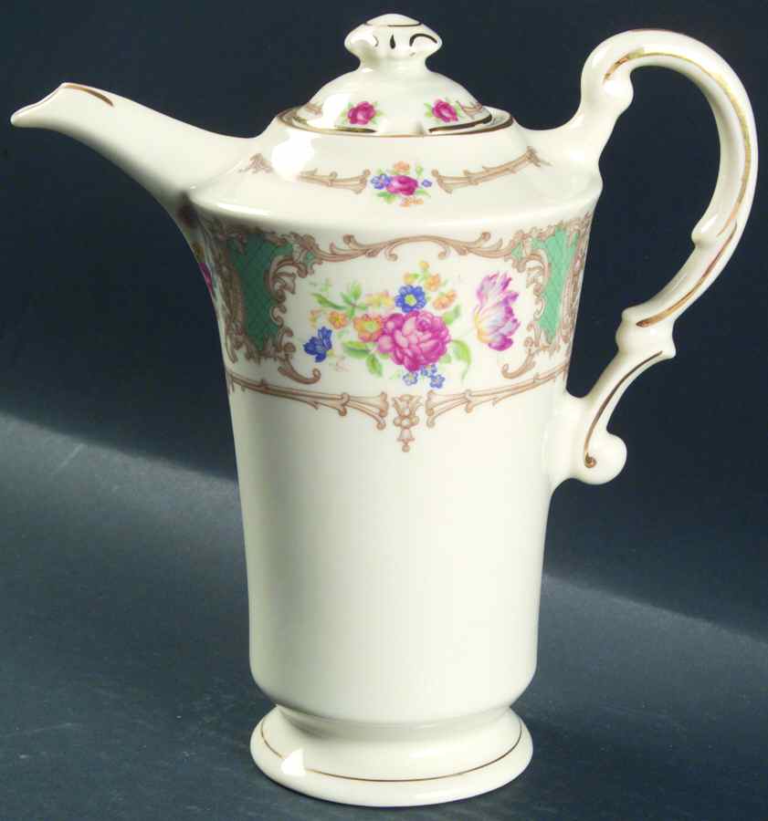 Romance Green Coffee Pot & Lid by Syracuse-1