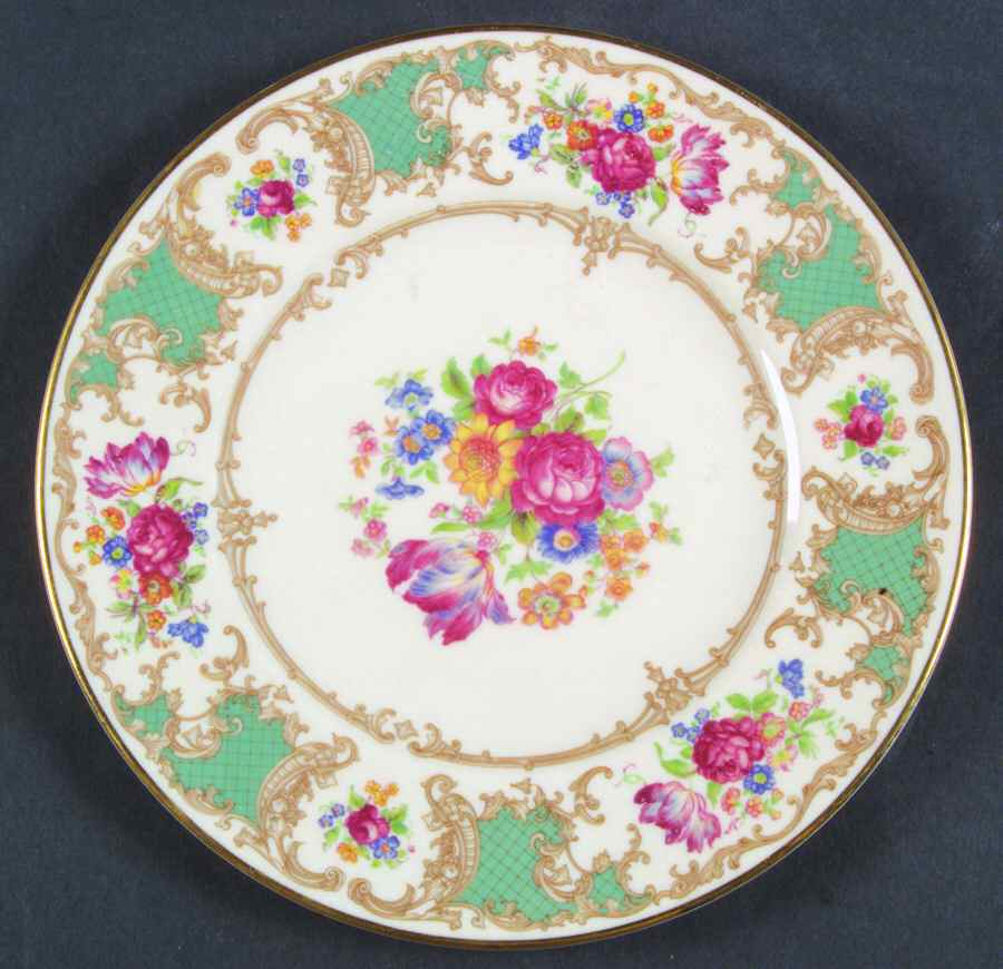 Romance Green Dessert/Pie Plate by Syracuse-1