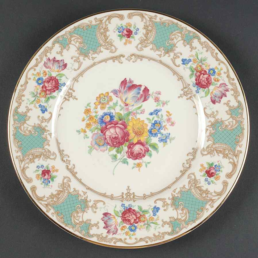 Romance Green Large Dinner Plate by Syracuse-1