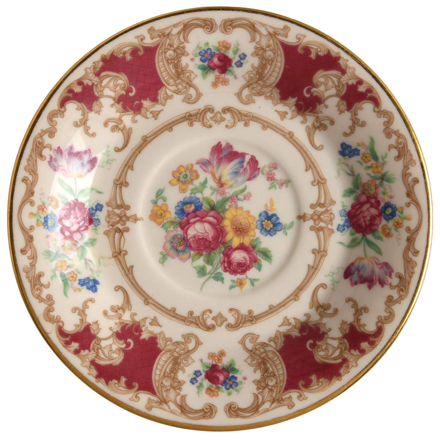 Romance Maroon Saucer by Syracuse-1