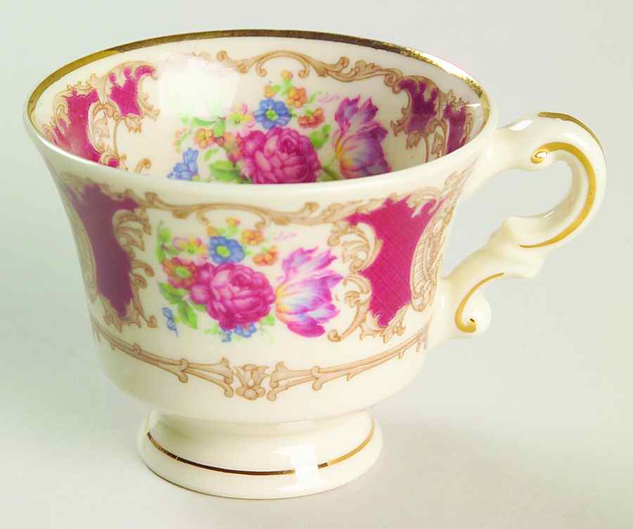 Romance Maroon Footed Demitasse Cup by Syracuse-1