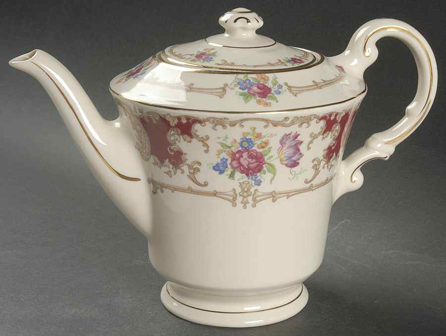 Romance Maroon Teapot & Lid by Syracuse-1