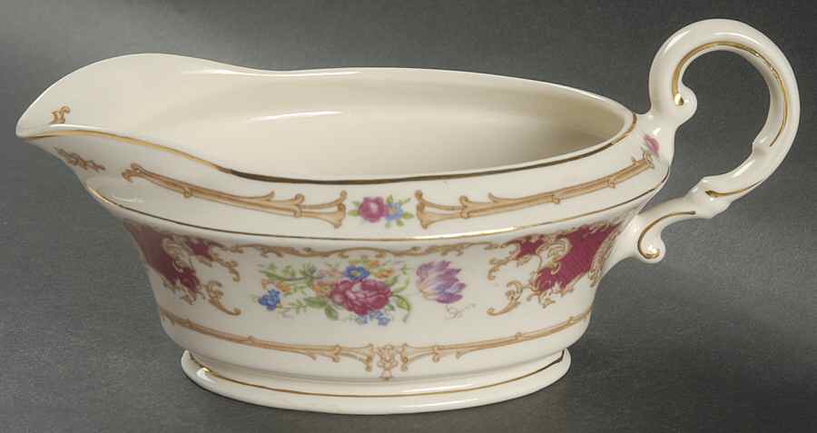 Romance Maroon Gravy Boat by Syracuse-1