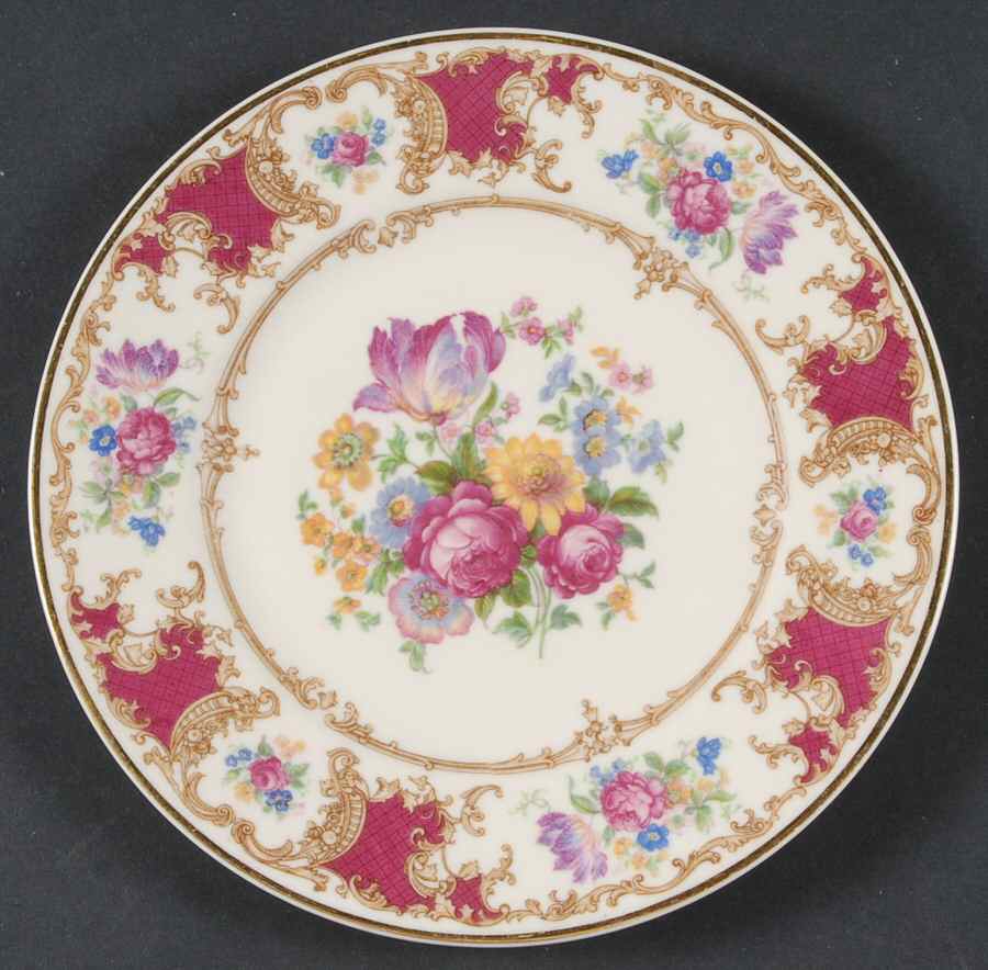 Romance Maroon Bread & Butter Plate by Syracuse-1
