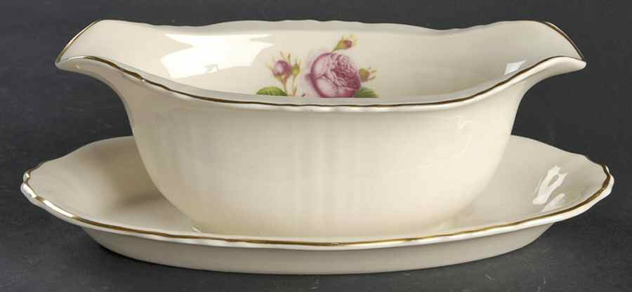 Rosalie Gravy Boat with Attached Underplate by Syracuse-1