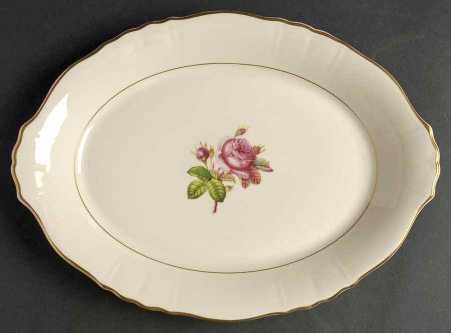 Rosalie 14" Oval Serving Platter by Syracuse-1