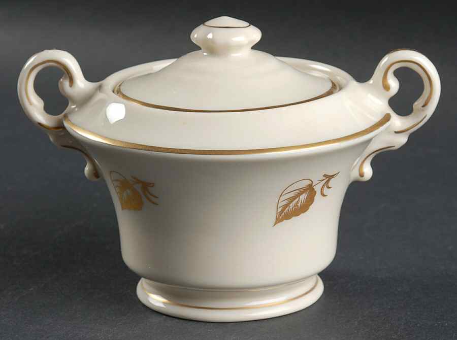 Roseleaf Sugar Bowl & Lid by Syracuse-1