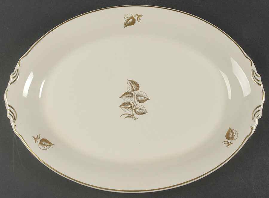 Roseleaf 16" Oval Serving Platter by Syracuse-1