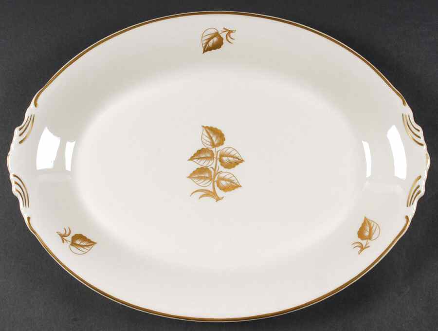 Roseleaf 14" Oval Serving Platter by Syracuse-1