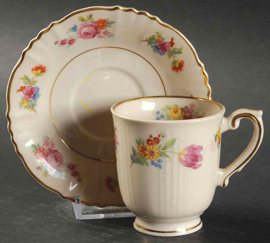 Rosemoor Footed Demitasse Cup & Saucer Set by Syracuse-1