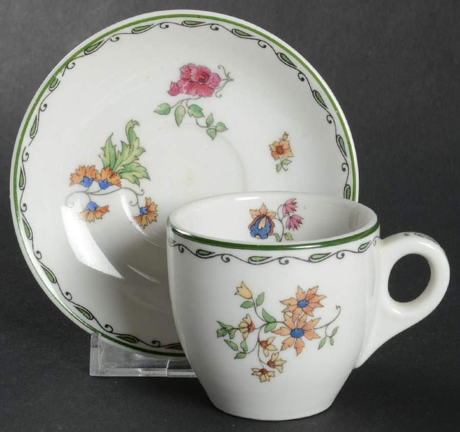 Roslyn Flat Demitasse Cup & Saucer Set by Syracuse-1