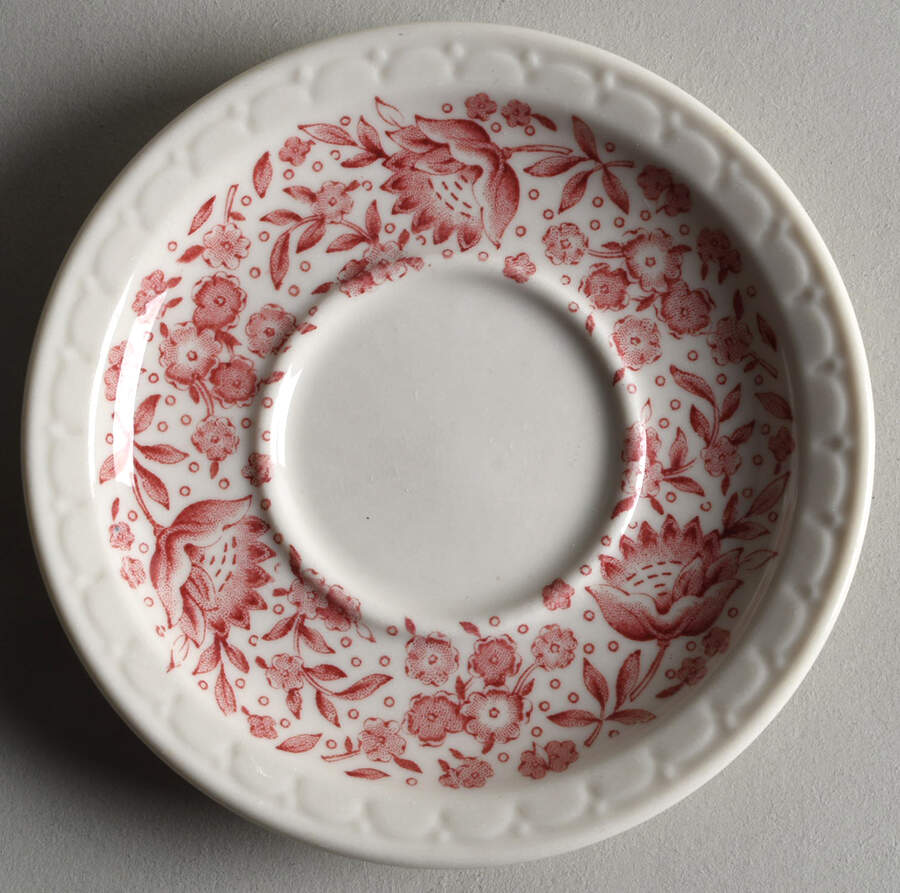 Roxbury-Red (No Trim) Saucer for Flat Cup by Syracuse-1