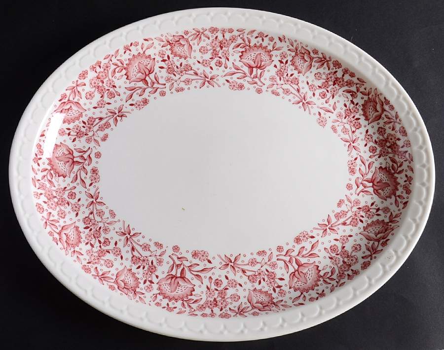 Roxbury-Red (No Trim) 13" Oval Serving Platter by Syracuse-1