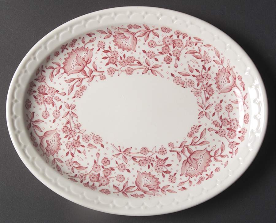Roxbury-Red (No Trim) 9" Oval Serving Platter by Syracuse-1