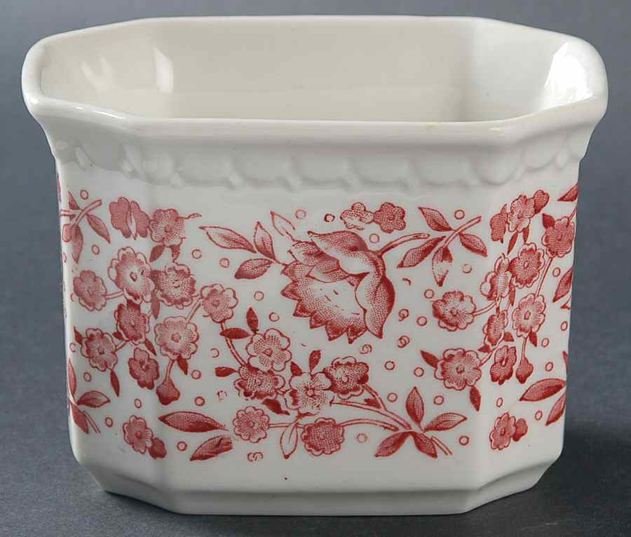 Roxbury-Red (No Trim) Sugar Bowl No Lid by Syracuse-1