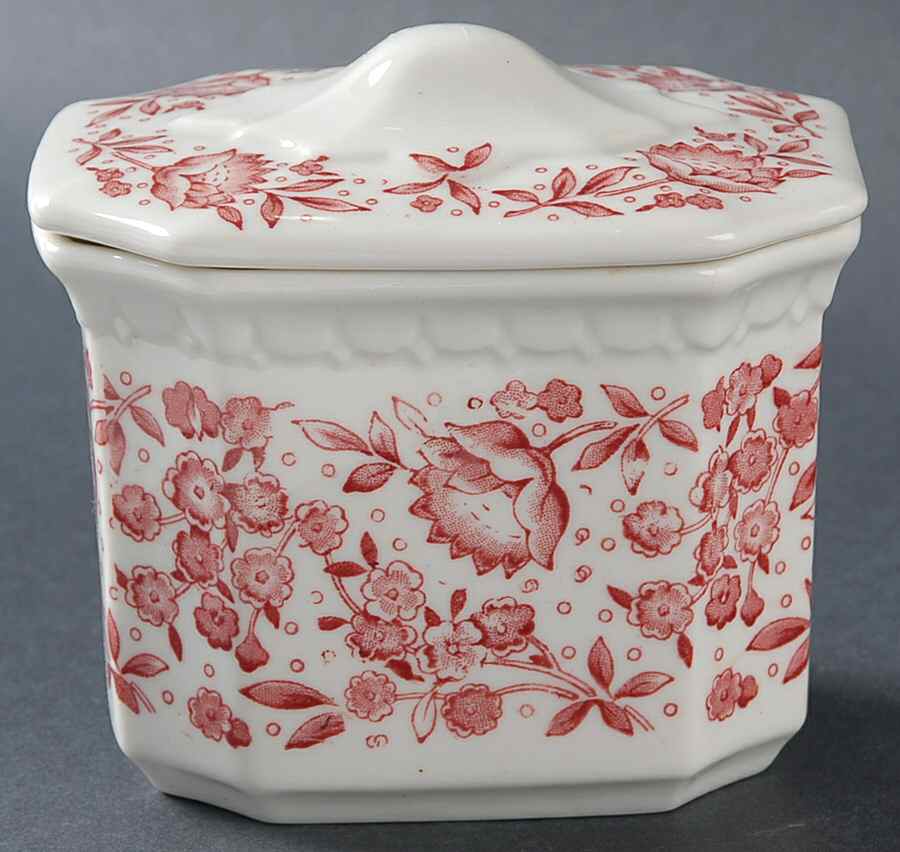 Roxbury-Red (No Trim) Sugar Bowl & Lid by Syracuse-1