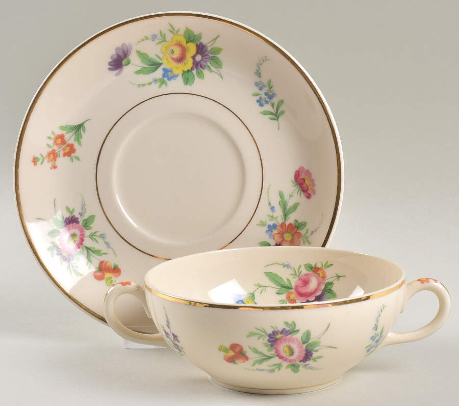 Selma Flat Cream Soup Bowl & Saucer Set by Syracuse-1