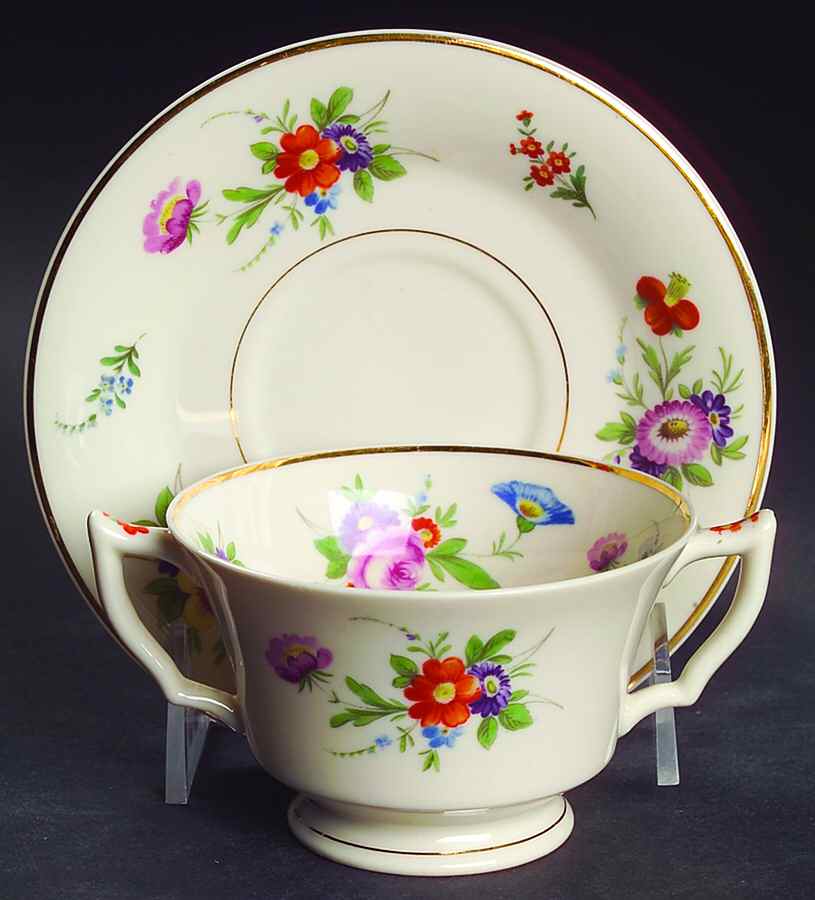 Selma Footed Bouillon Cup & Saucer by Syracuse-1