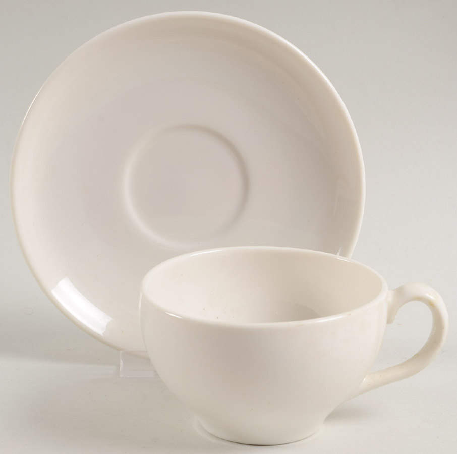 Serene Flat Cup & Saucer Set by Syracuse-1