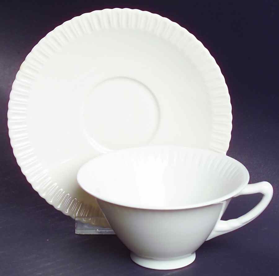 Shelledge Footed Cup & Saucer Set by Syracuse-1