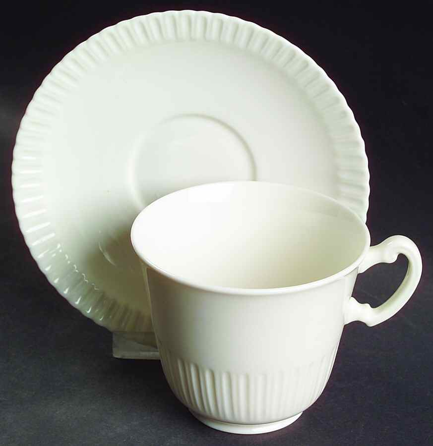 Shelledge Footed Cup & Saucer Set by Syracuse-1