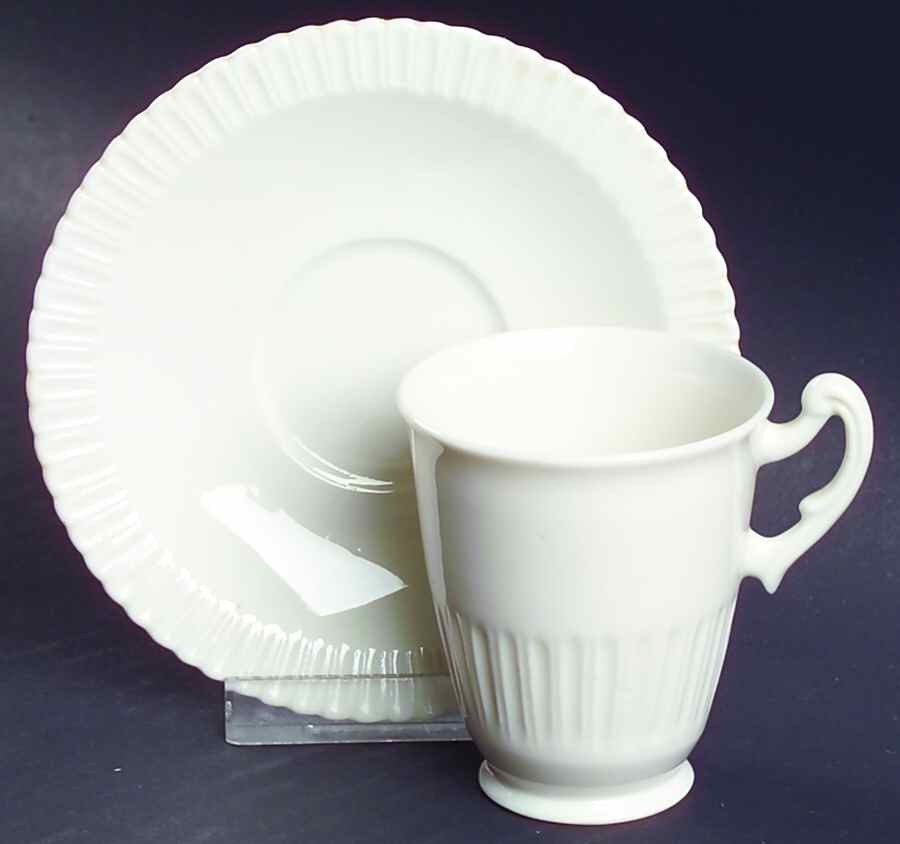 Shelledge Footed Demitasse Cup & Saucer Set by Syracuse-1
