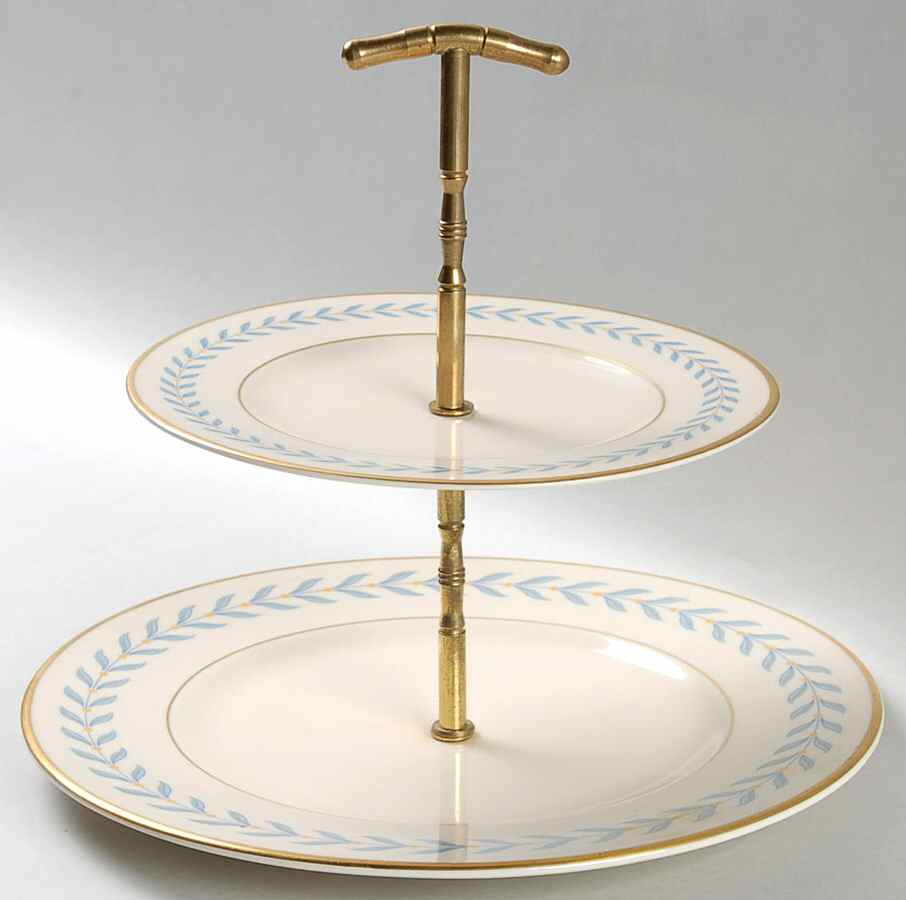 Sherwood 2 Tiered Serving Tray (Dinner & Dessert Plates) by Syracuse-1