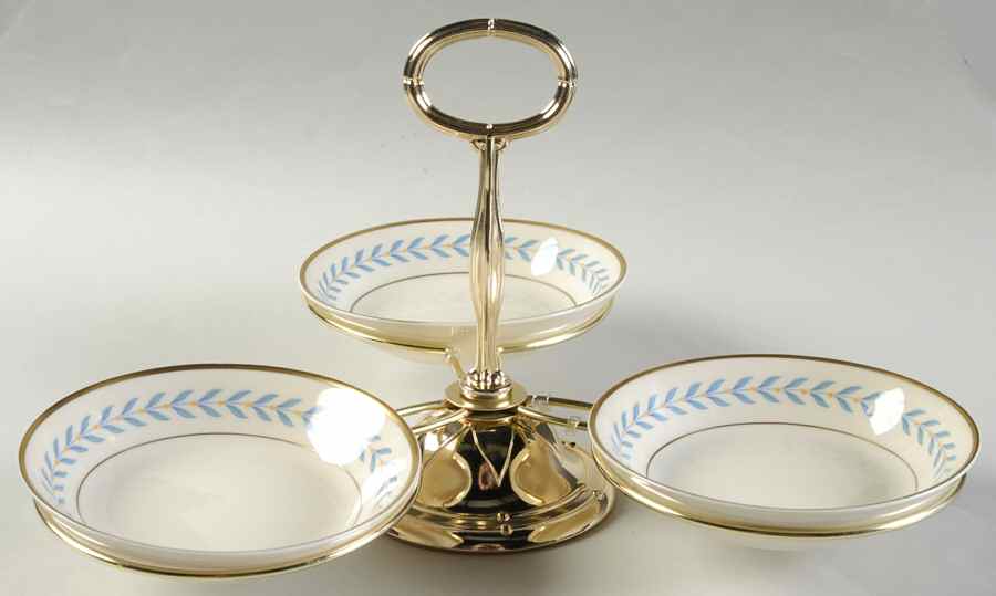 Sherwood 7" x 12" 3-Part Relish & Metal Stand (FR) HC by Syracuse-1