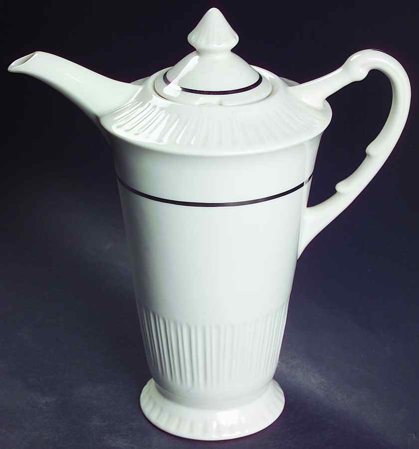 Shelledge Platinum Coffee Pot & Lid by Syracuse-1
