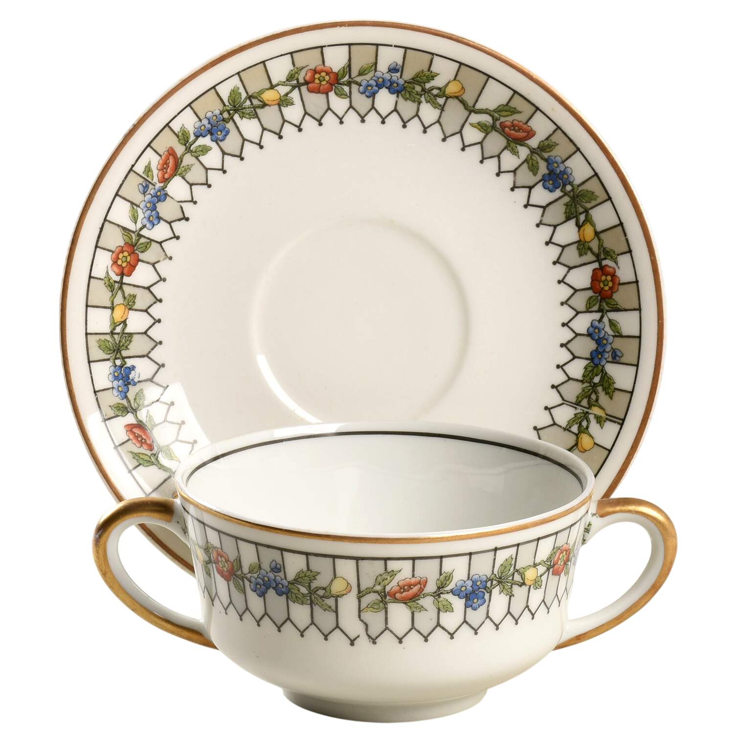 Somerset Flat Bouillon Cup & Saucer by Syracuse-1