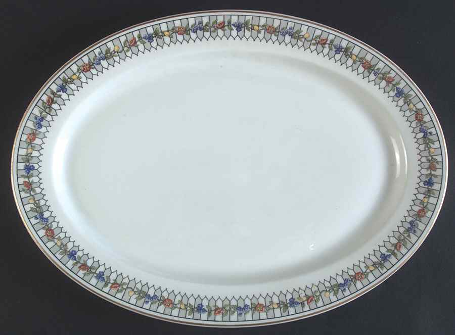 Somerset 14" Oval Serving Platter by Syracuse-1