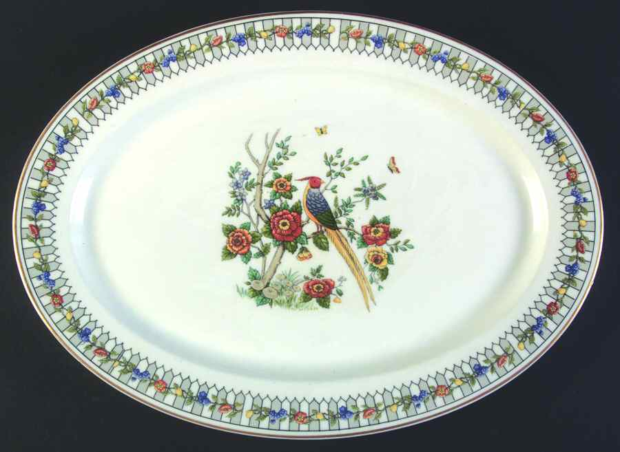 Somerset 14" Oval Serving Platter by Syracuse-1
