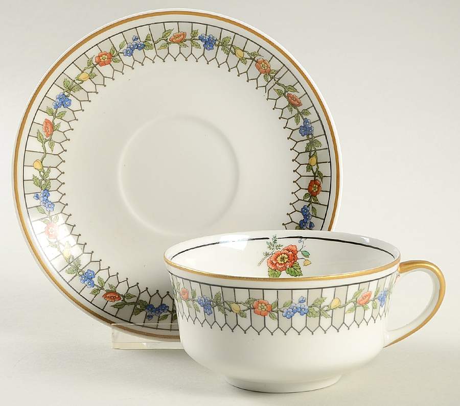 Somerset Flat Cup & Saucer Set by Syracuse-1