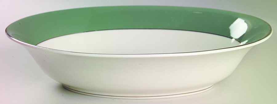 Splendor (Platinum Trim) 10" Oval Vegetable Bowl by Syracuse-1