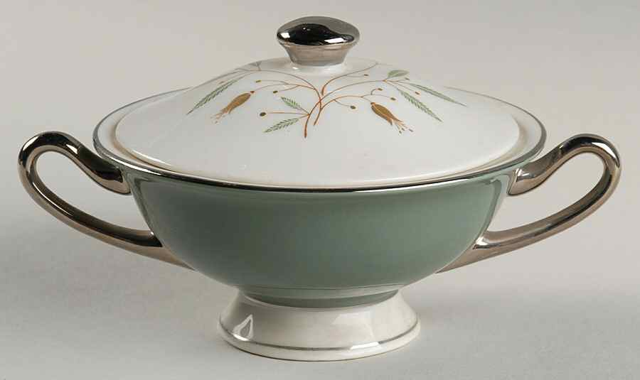 Splendor (Platinum Trim) Sugar Bowl & Lid by Syracuse-1