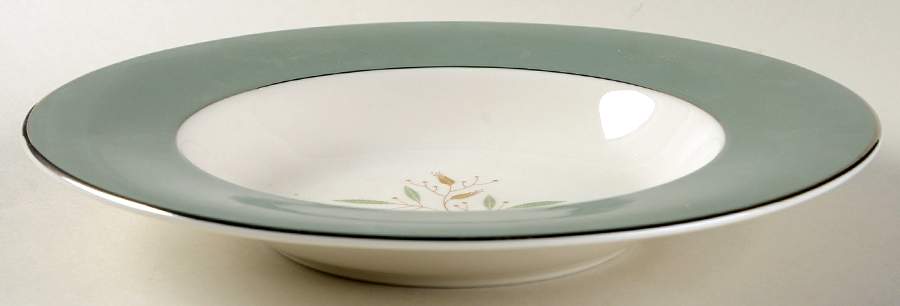 Splendor (Platinum Trim) Rim Soup Bowl by Syracuse-1