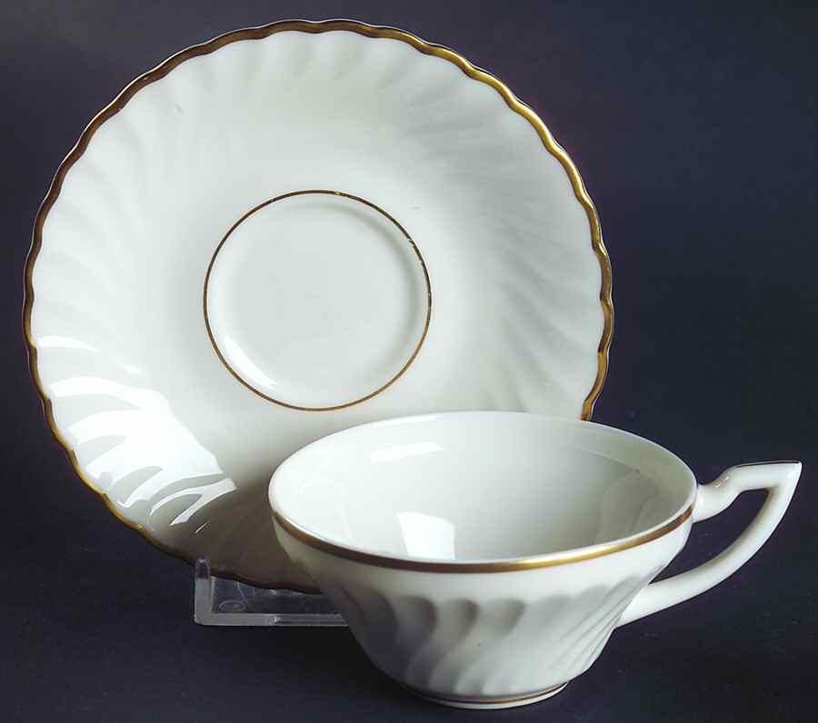 Standish Flat Demitasse Cup & Saucer Set by Syracuse-1
