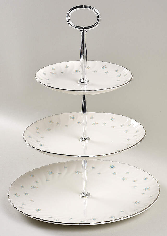 Stardust 13 7/8"-14 1/4" 3-Tiered Serving Tray(DP,SP,BB) HC by Syracuse-1