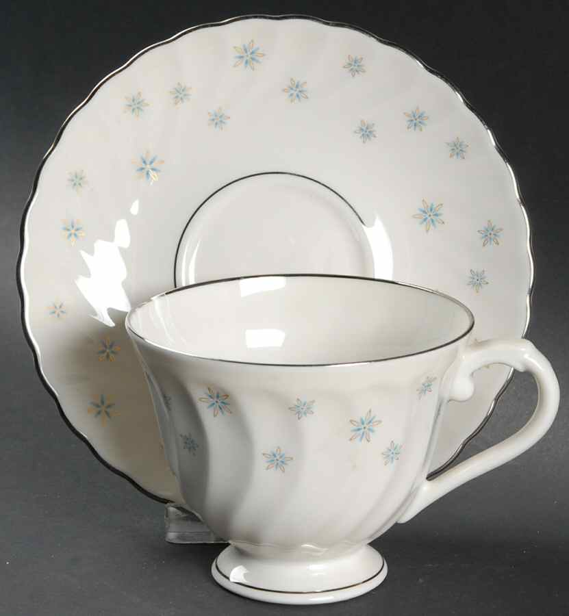 Stardust Footed Cup & Saucer Set by Syracuse-1
