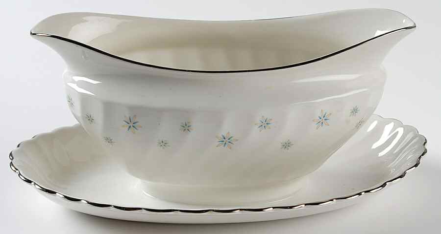 Stardust Gravy Boat with Attached Underplate by Syracuse-1
