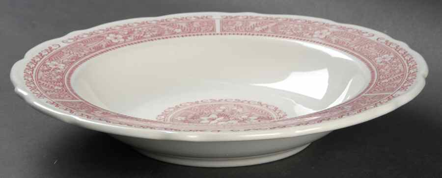 Strawberry Hill Pink Large Rim Soup Bowl by Syracuse-1