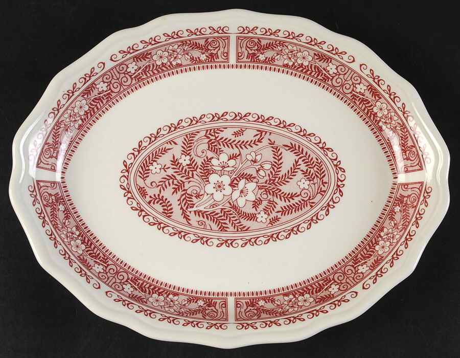 Strawberry Hill Pink 10" Oval Serving Platter by Syracuse-1