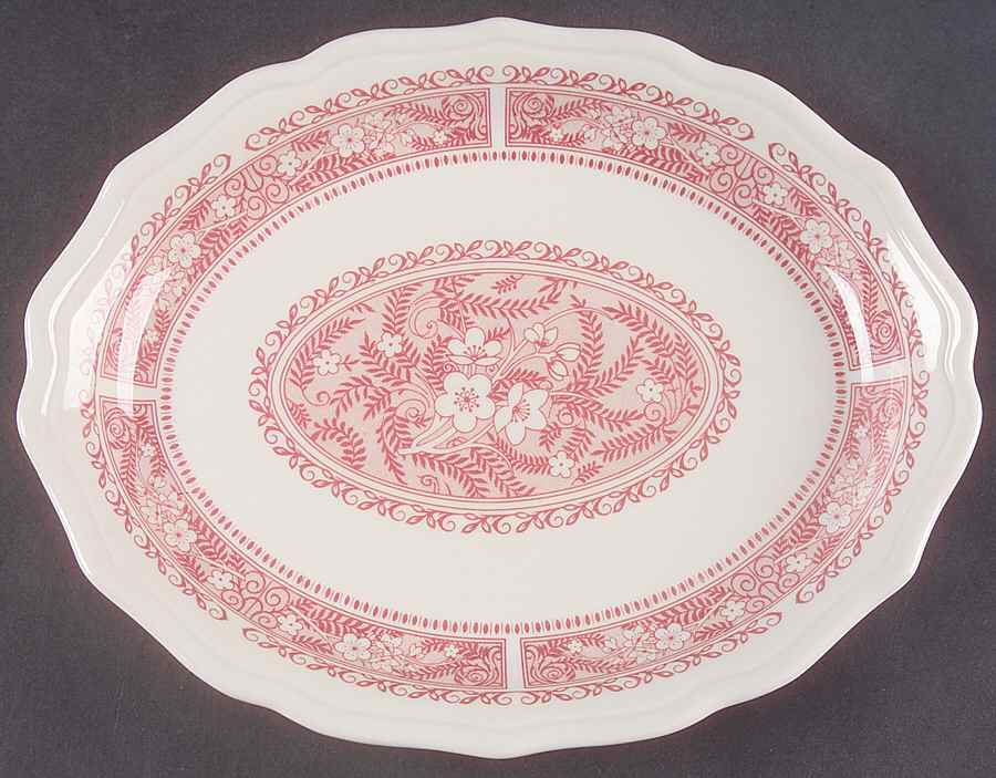 Strawberry Hill Pink 9" Steak Plate by Syracuse-1