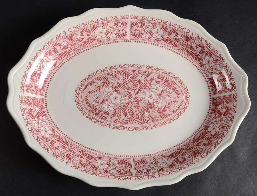 Strawberry Hill Pink 12" Oval Serving Platter by Syracuse-1