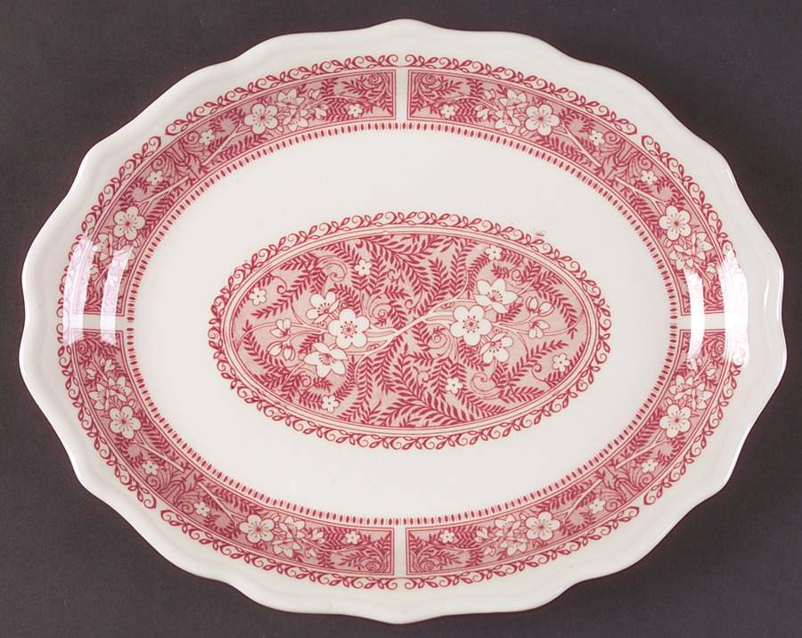 Strawberry Hill Pink 11" Oval Serving Platter by Syracuse-1