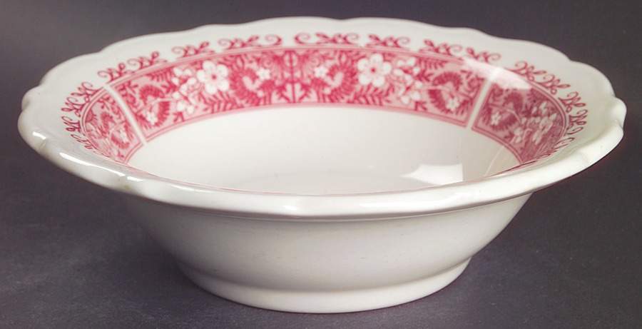 Strawberry Hill Pink Rim Cereal Bowl by Syracuse-1