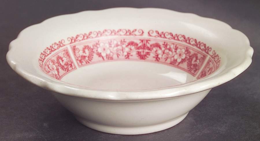 Strawberry Hill Pink Rim Cereal Bowl by Syracuse-1