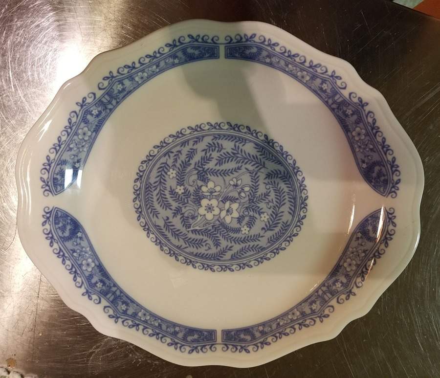 Strawberry Hill Blue 10" Oval Steak Platter by Syracuse-1