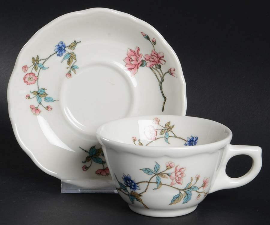 Summerdale Flat Cup & Saucer Set by Syracuse-1
